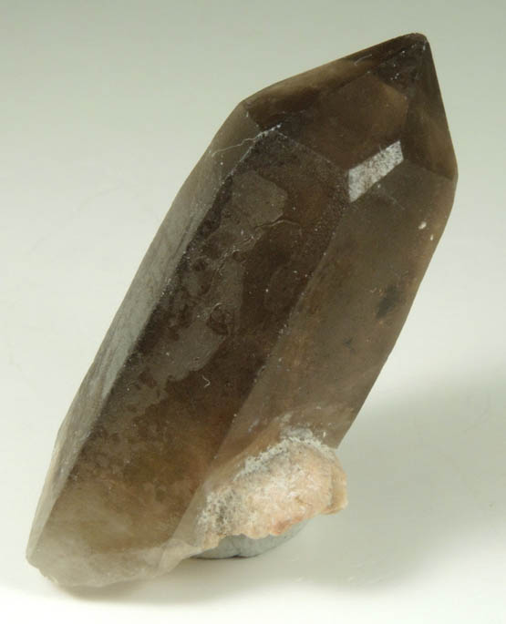 Quartz var. Smoky Quartz (with rare crystal faces) from Lake George District, Park County, Colorado