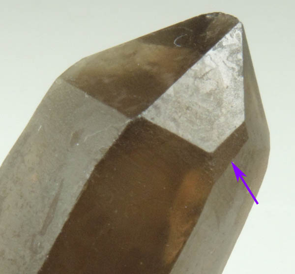 Quartz var. Smoky Quartz (with rare crystal faces) from Lake George District, Park County, Colorado