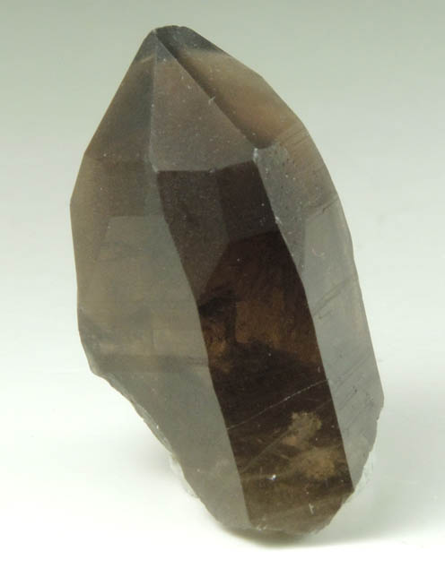 Quartz var. Smoky Quartz (with rare crystal faces) Dauphin Law Twin from Lake George District, Park County, Colorado