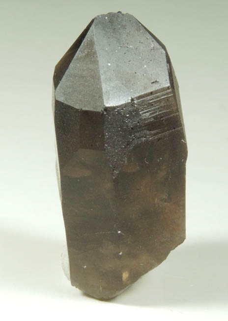 Quartz var. Smoky Quartz (with rare crystal faces) Dauphin Law Twin from Lake George District, Park County, Colorado