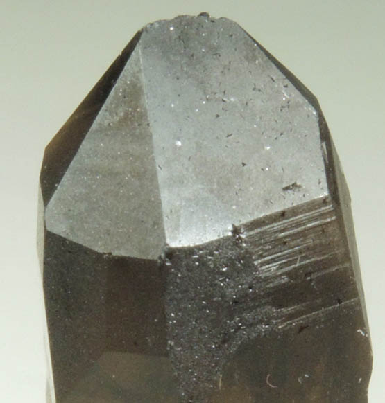 Quartz var. Smoky Quartz (with rare crystal faces) Dauphin Law Twin from Lake George District, Park County, Colorado