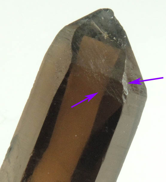 Quartz var. Smoky Quartz (with rare crystal faces) from Lake George District, Park County, Colorado