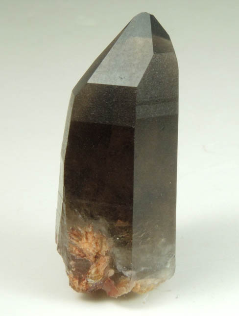 Quartz var. Smoky Quartz (with rare crystal faces) from Lake George District, Park County, Colorado