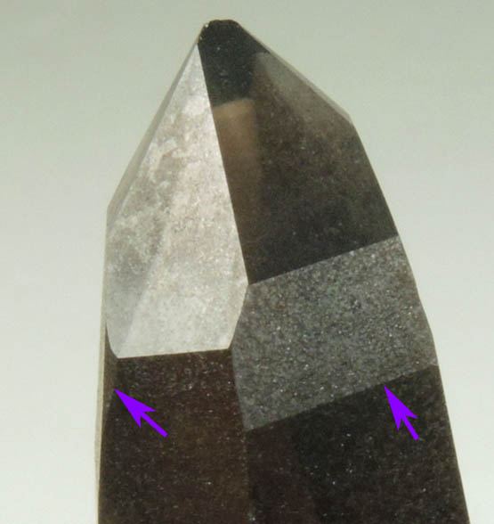 Quartz var. Smoky Quartz (with rare crystal faces) from Lake George District, Park County, Colorado