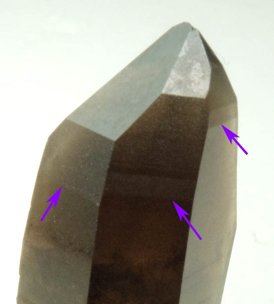 Quartz var. Smoky Quartz (with rare crystal faces) from Lake George District, Park County, Colorado