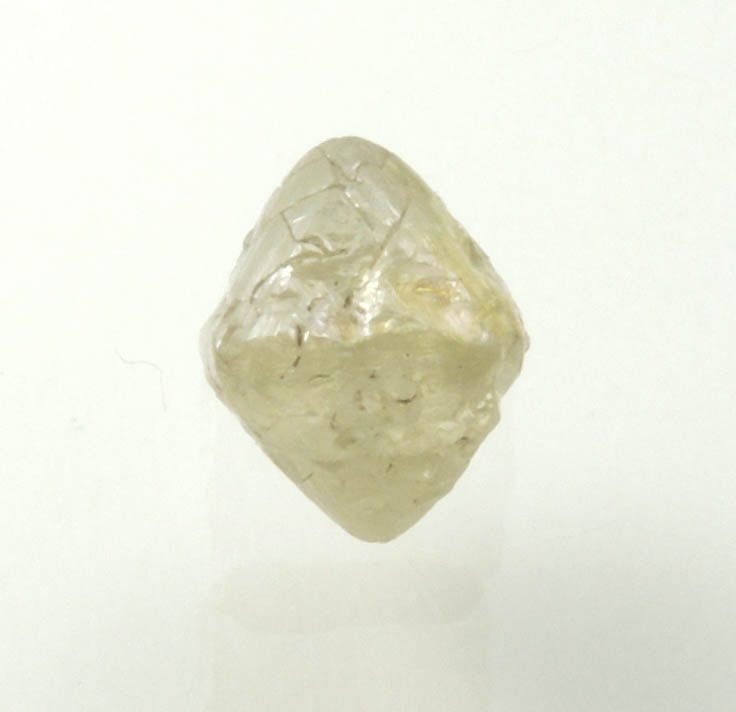 Diamond (0.93 carat yellowish-gray octahedral uncut diamond) from Northern Cape Province, South Africa