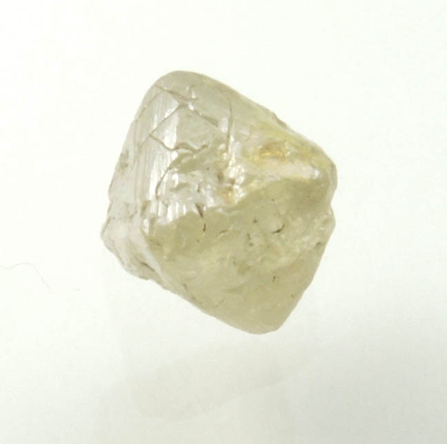 Diamond (0.93 carat yellowish-gray octahedral uncut diamond) from Northern Cape Province, South Africa