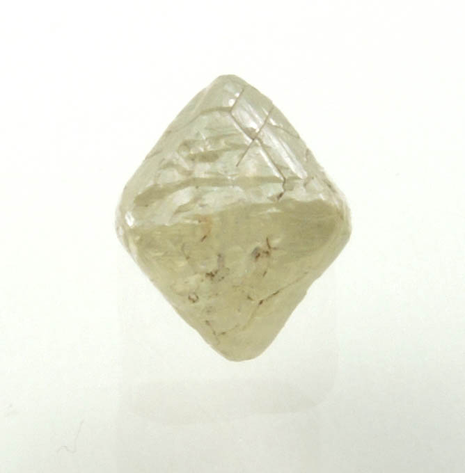 Diamond (0.93 carat yellowish-gray octahedral uncut diamond) from Northern Cape Province, South Africa