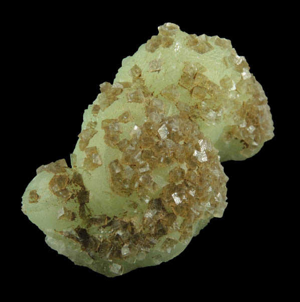 Prehnite with Calcite from Millington Quarry, Bernards Township, Somerset County, New Jersey