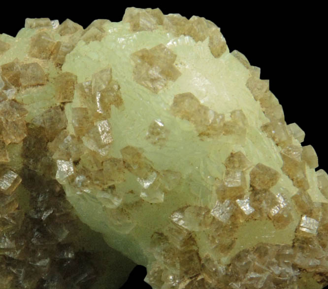 Prehnite with Calcite from Millington Quarry, Bernards Township, Somerset County, New Jersey