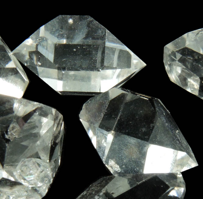 Quartz var. Herkimer Diamonds (set of 7 crystals) from Hickory Hill Diamond Diggings, Fonda, Montgomery County, New York