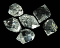 Quartz var. Herkimer Diamonds (set of 6 crystals) from Hickory Hill Diamond Diggings, Fonda, Montgomery County, New York