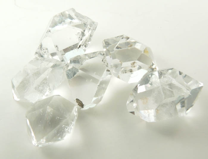 Quartz var. Herkimer Diamonds (set of 6 crystals) from Hickory Hill Diamond Diggings, Fonda, Montgomery County, New York