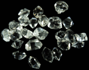 Quartz var. Herkimer Diamonds (set of 24 crystals) from Hickory Hill Diamond Diggings, Fonda, Montgomery County, New York