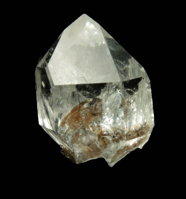 Quartz var. Herkimer Diamond with rare {2111} S-faces from Hickory Hill Diamond Diggings, Fonda, Montgomery County, New York