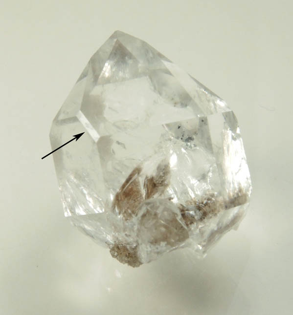 Quartz var. Herkimer Diamond with rare {2111} S-faces from Hickory Hill Diamond Diggings, Fonda, Montgomery County, New York