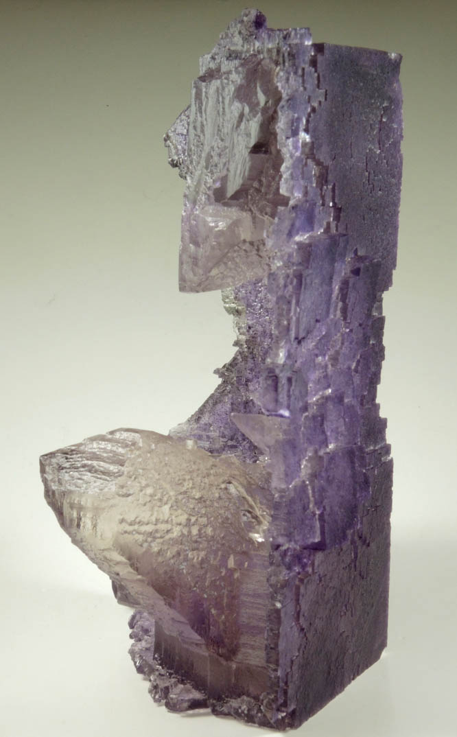 Fluorite with etched sector-zoned interior from Elmwood Mine, Carthage, Smith County, Tennessee