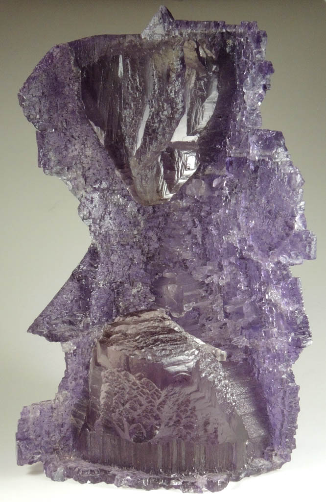 Fluorite with etched sector-zoned interior from Elmwood Mine, Carthage, Smith County, Tennessee