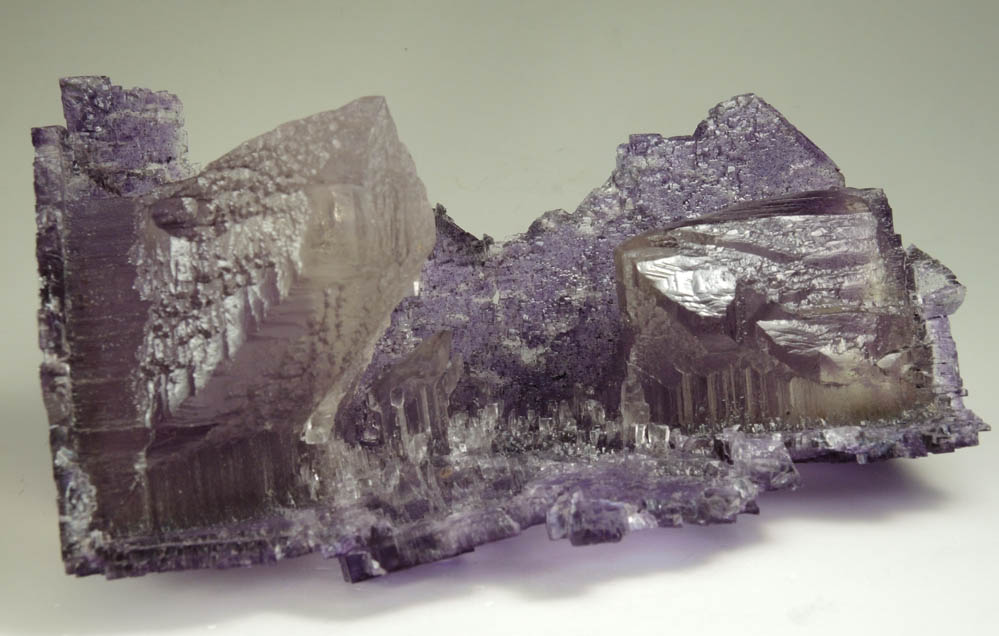 Fluorite with etched sector-zoned interior from Elmwood Mine, Carthage, Smith County, Tennessee
