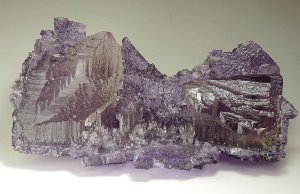 Fluorite with etched sector-zoned interior from Elmwood Mine, Carthage, Smith County, Tennessee