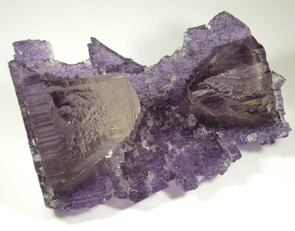 Fluorite with etched sector-zoned interior from Elmwood Mine, Carthage, Smith County, Tennessee