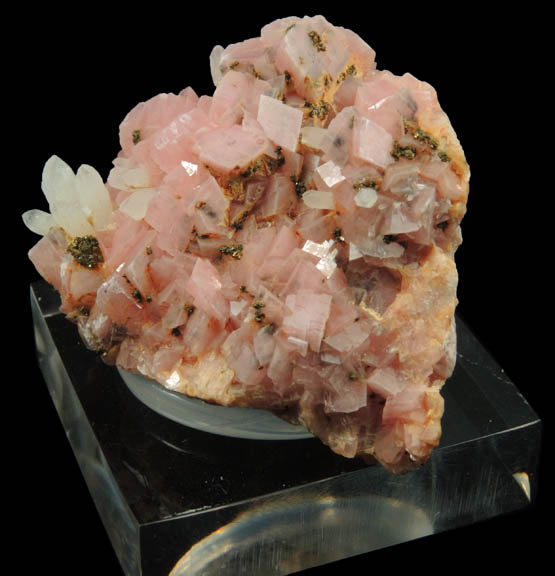 Rhodochrosite with Quartz and Chalcopyrite from Emma Mine, Butte District, Silver Bow County, Montana