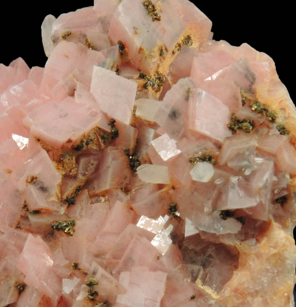 Rhodochrosite with Quartz and Chalcopyrite from Emma Mine, Butte District, Silver Bow County, Montana