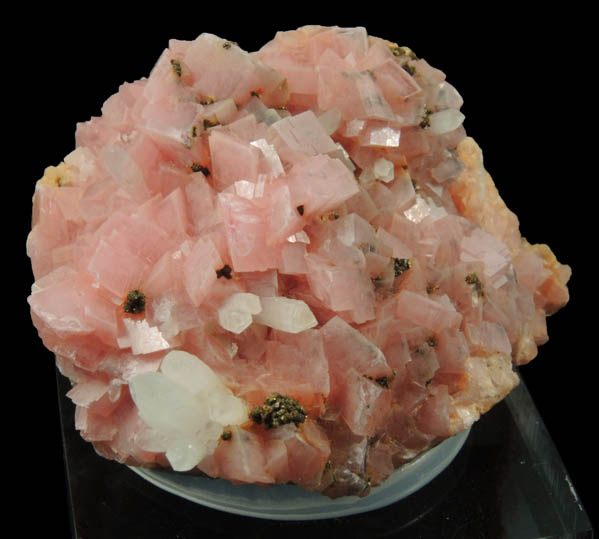 Rhodochrosite with Quartz and Chalcopyrite from Emma Mine, Butte District, Silver Bow County, Montana