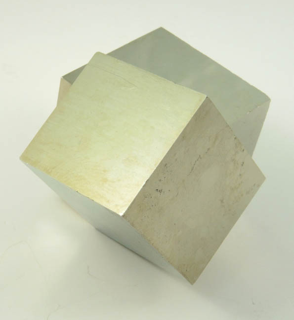 Pyrite (two interpenetrant cubic crystals) from Victoria Mine, Navajún, La Rioja, Spain