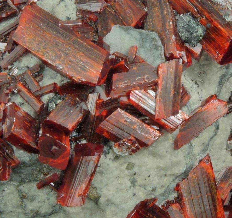 Realgar from No. 5 Mine, Baia Sprie (Felsbnya), Maramures, Romania