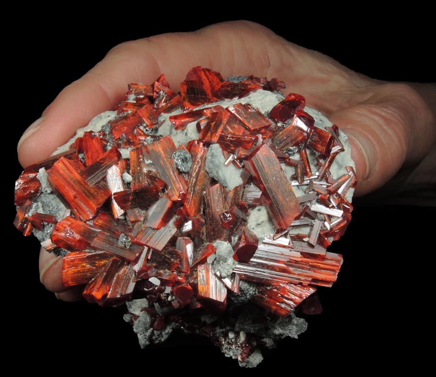 Realgar from No. 5 Mine, Baia Sprie (Felsbnya), Maramures, Romania