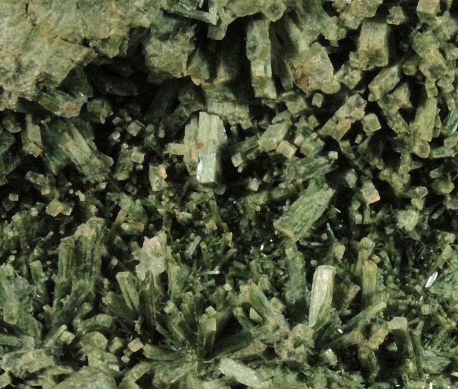 Actinolite pseudomorphs after Diopside (Uralite) from Calumet Mine, 12 km NNE of Salida, Chaffee County, Colorado