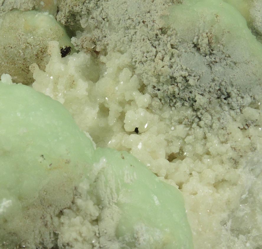 Prehnite, Calcite, Apophyllite, Datolite from Millington Quarry, Bernards Township, Somerset County, New Jersey