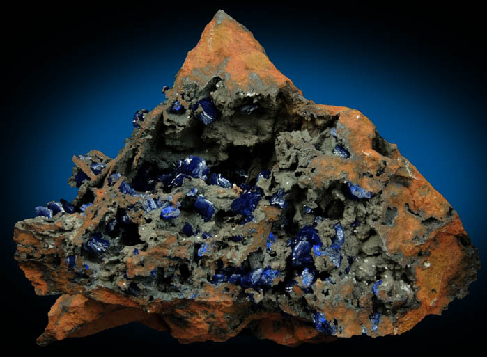 Azurite from Morenci Mine, 4750' Level, Lone Star Area, Clifton District, Greenlee County, Arizona