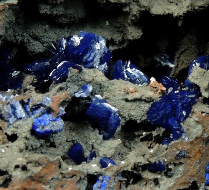 Azurite from Morenci Mine, 4750' Level, Lone Star Area, Clifton District, Greenlee County, Arizona