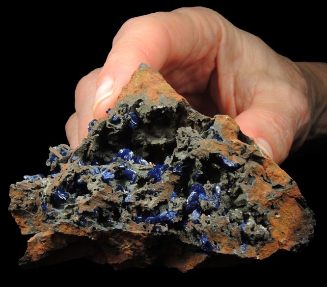 Azurite from Morenci Mine, 4750' Level, Lone Star Area, Clifton District, Greenlee County, Arizona