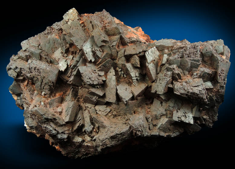 Hematite pseudomorphs after Siderite over Microcline from Lake George District, Park County, Colorado