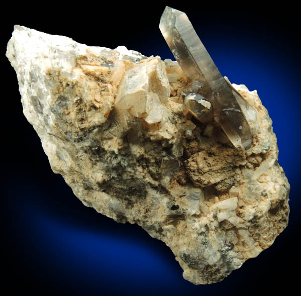 Quartz var. Smoky Quartz from North Moat Mountain, Bartlett, Carroll County, New Hampshire