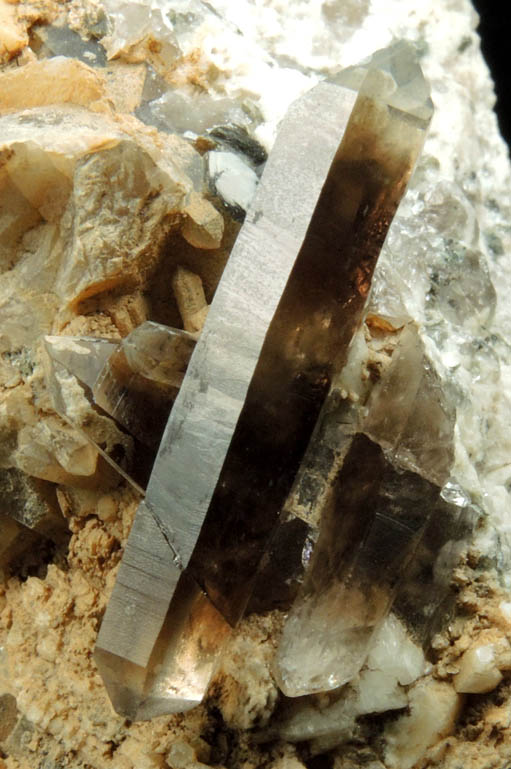 Quartz var. Smoky Quartz from North Moat Mountain, Bartlett, Carroll County, New Hampshire