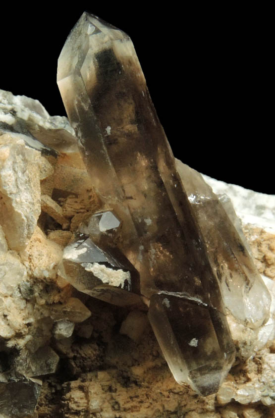 Quartz var. Smoky Quartz from North Moat Mountain, Bartlett, Carroll County, New Hampshire