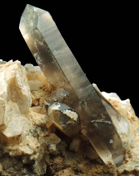 Quartz var. Smoky Quartz from North Moat Mountain, Bartlett, Carroll County, New Hampshire