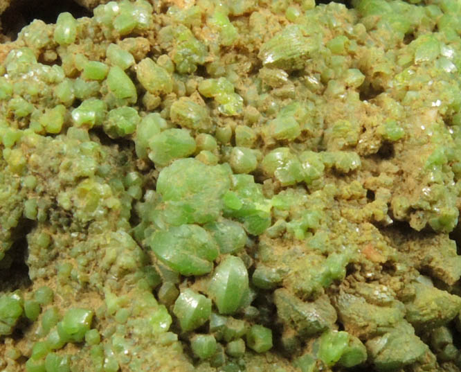 Pyromorphite from Driggith Mine, Caldbeck Fells, Cumbria, England