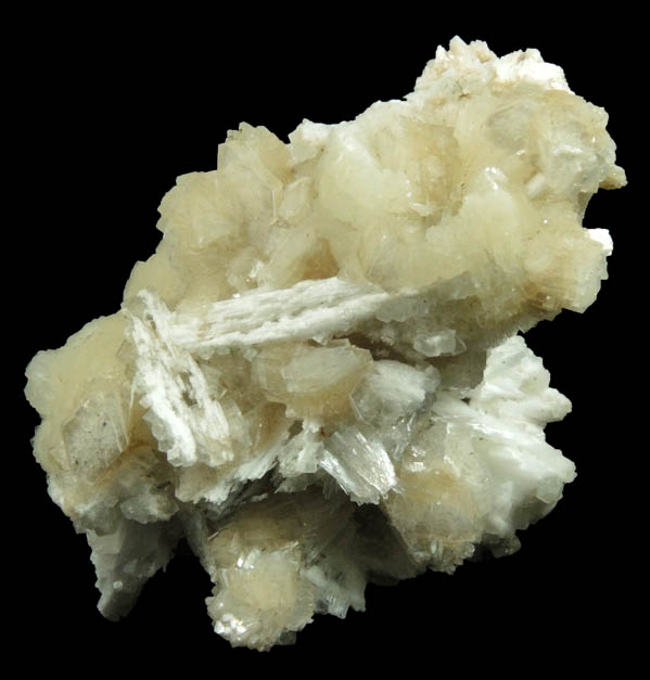 Stilbite with Pectolite from Millington Quarry, Bernards Township, Somerset County, New Jersey