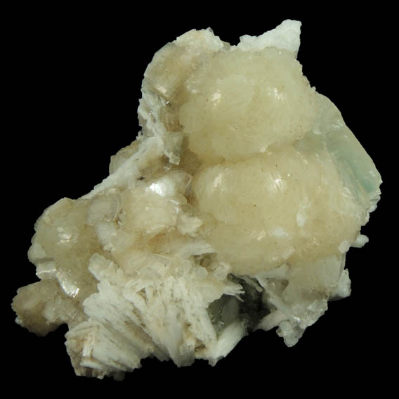 Stilbite with Pectolite from Millington Quarry, Bernards Township, Somerset County, New Jersey