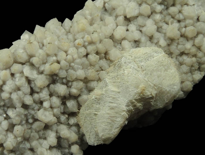 Thomsonite over Calcite on Quartz with Pyrite from Upper New Street Quarry, Paterson, Passaic County, New Jersey