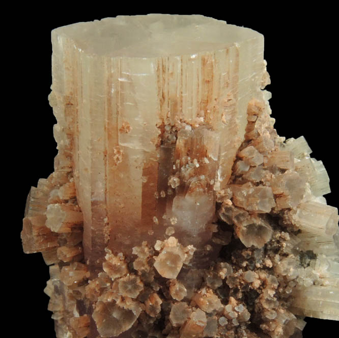 Aragonite (pseudohexagonal crystals) from Molina de Aragn, Guadalajara, Castilla-Leon, Spain (Type Locality for Aragonite)