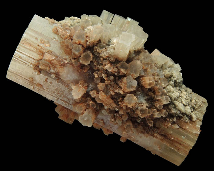 Aragonite (pseudohexagonal crystals) from Molina de Aragn, Guadalajara, Castilla-Leon, Spain (Type Locality for Aragonite)