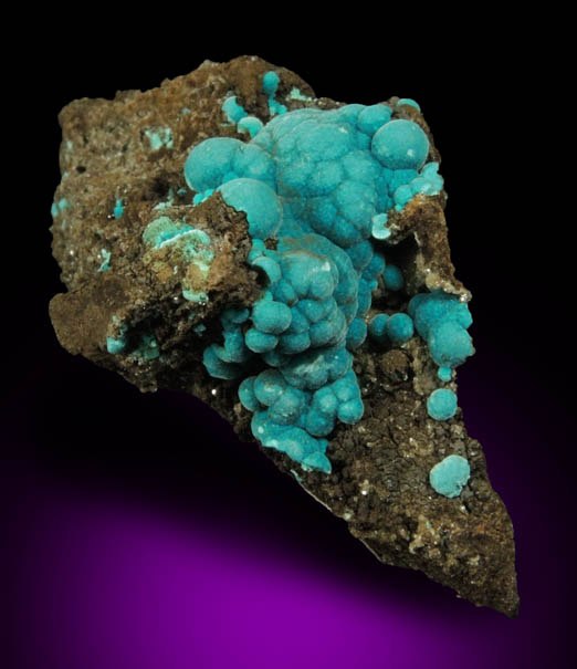 Rosasite from Silver Hill Mine, northwest of Tucson, Pima County, Arizona