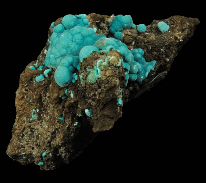 Rosasite from Silver Hill Mine, northwest of Tucson, Pima County, Arizona