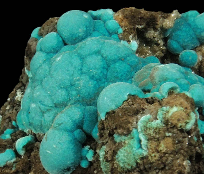 Rosasite from Silver Hill Mine, northwest of Tucson, Pima County, Arizona